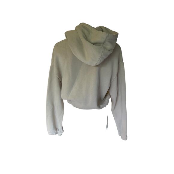 Zara Tan Hooded Crop Sweatshirt Small - Picture 5 of 5